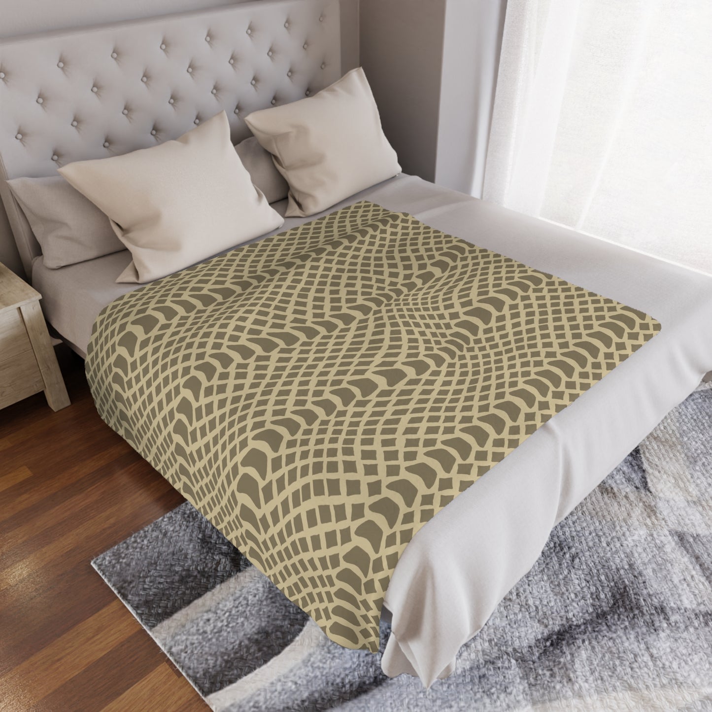 Snake Skin Print Throw Blanket-Sanktuari Decor