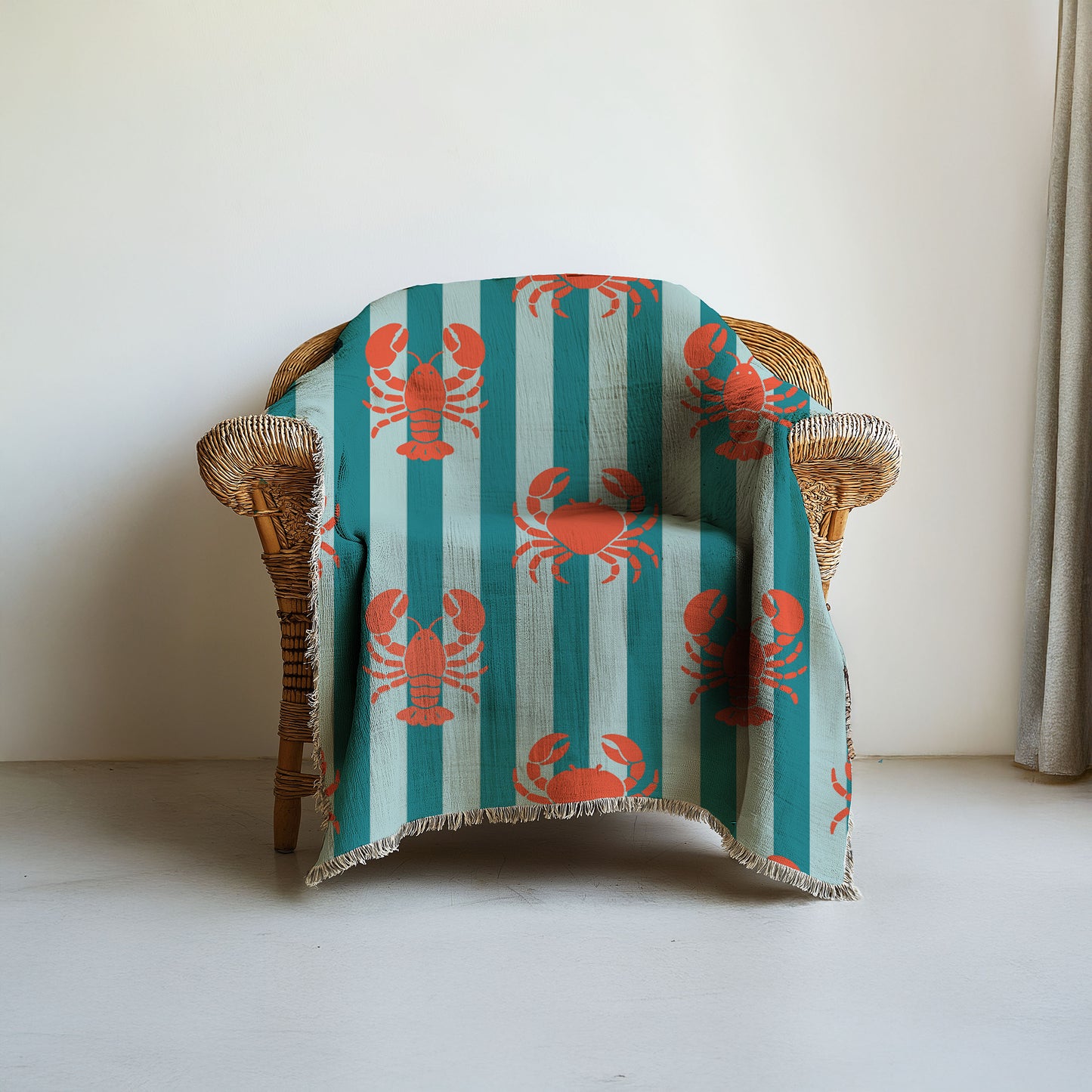 Lobster Woven Blanket