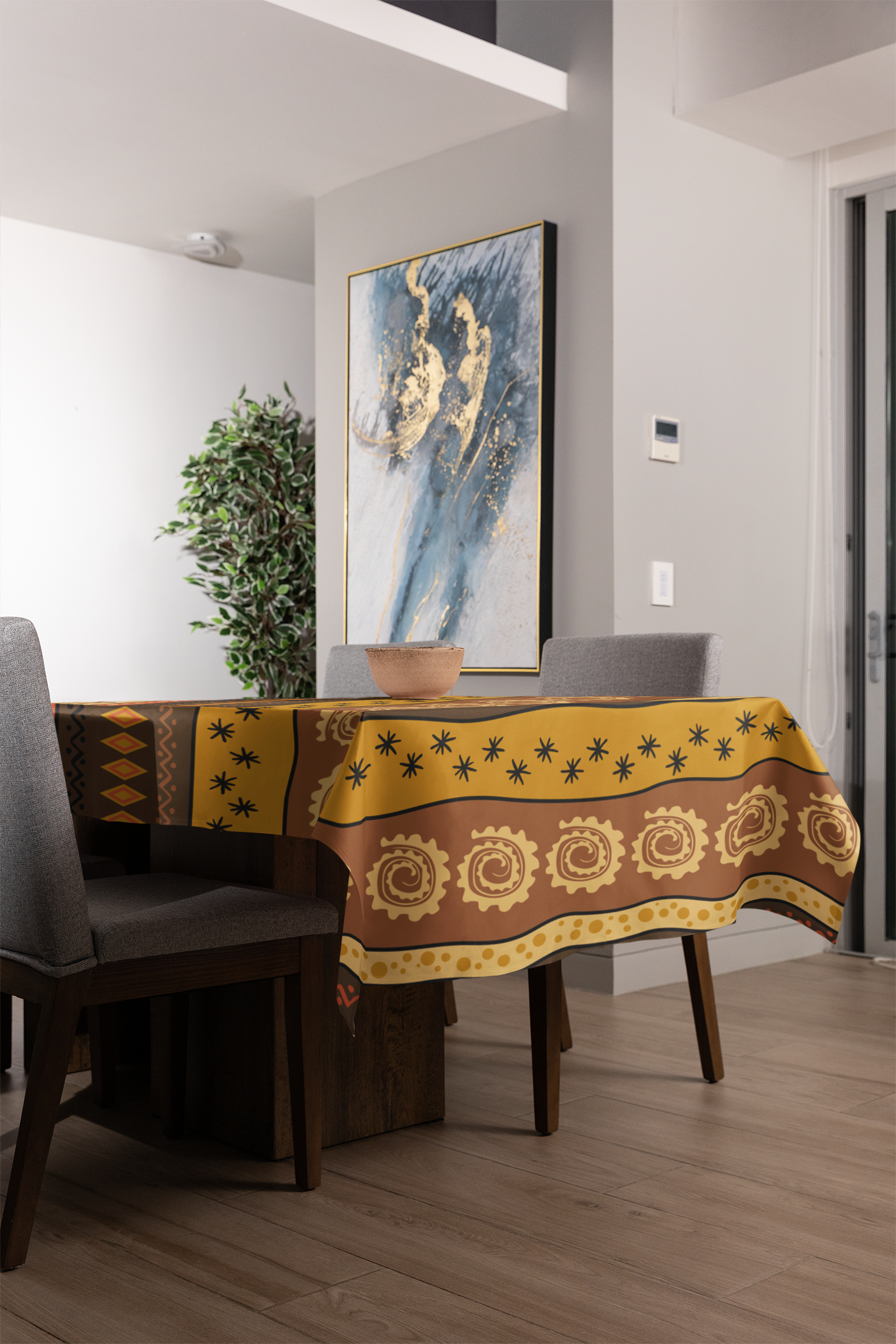 Swirls and Stars Tablecloth-Sanktuari Decor