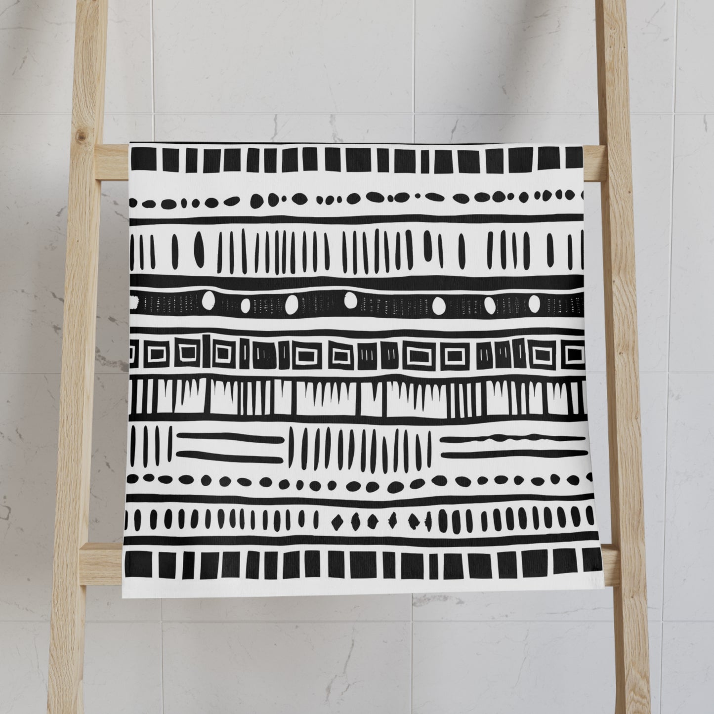 Tribal MudCloth Hand Towel-Sanktuari Decor