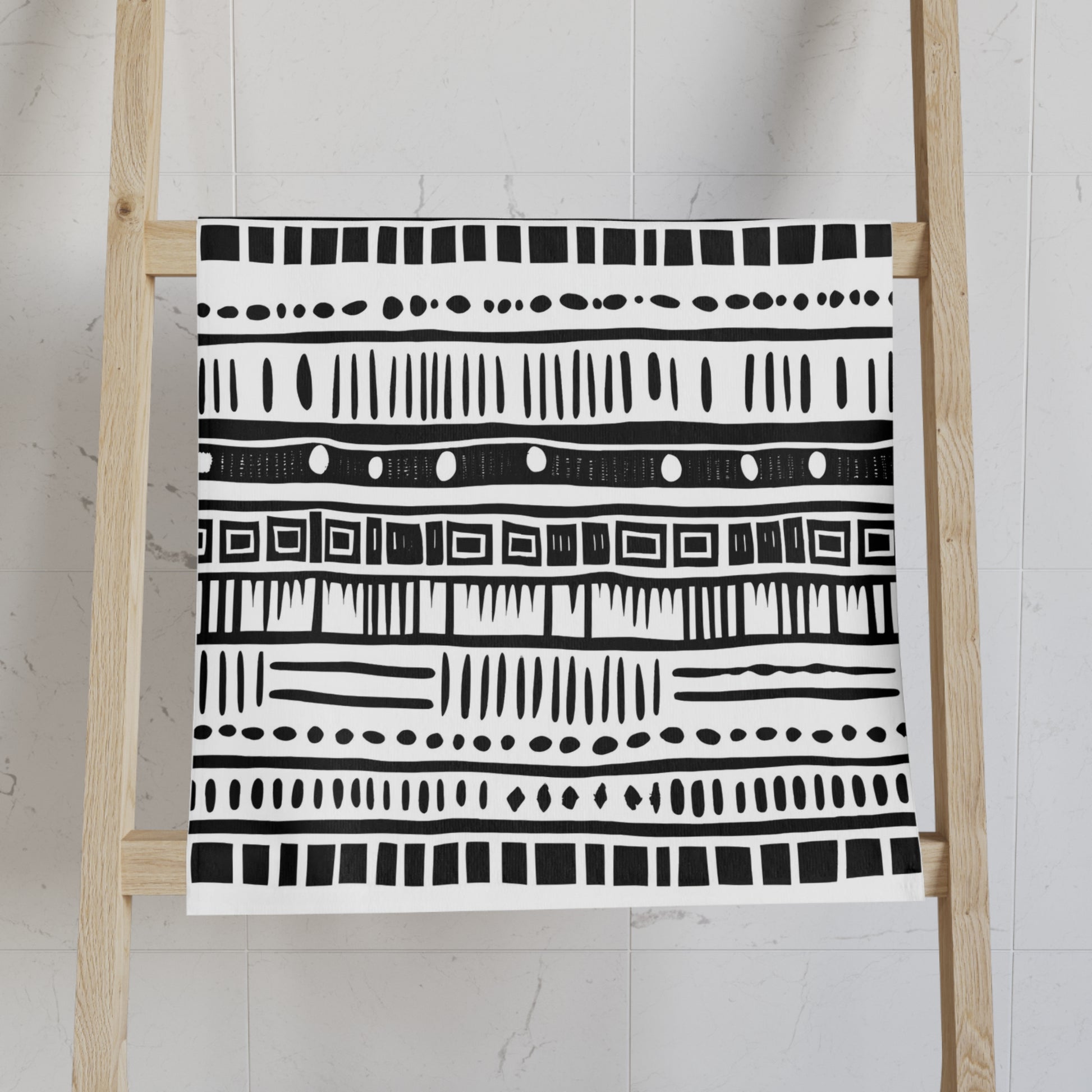 Tribal MudCloth Hand Towel-Sanktuari Decor