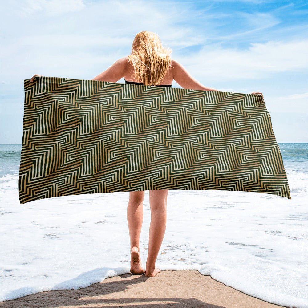 Abstract Geometric Lines Towels - SANKTUARI DECOR