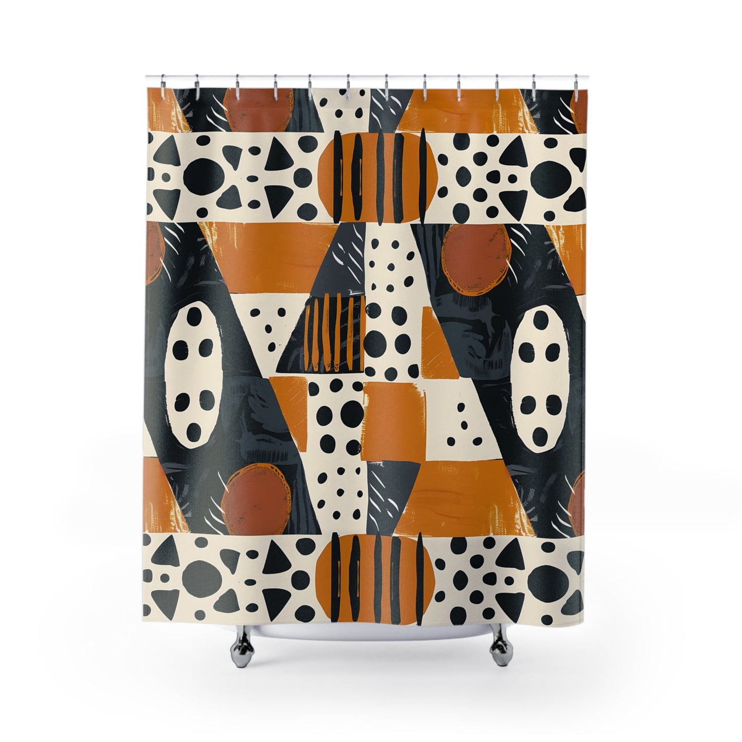 Abstract Geometric Pattern Shower Curtain - SANKTUARI DECOR