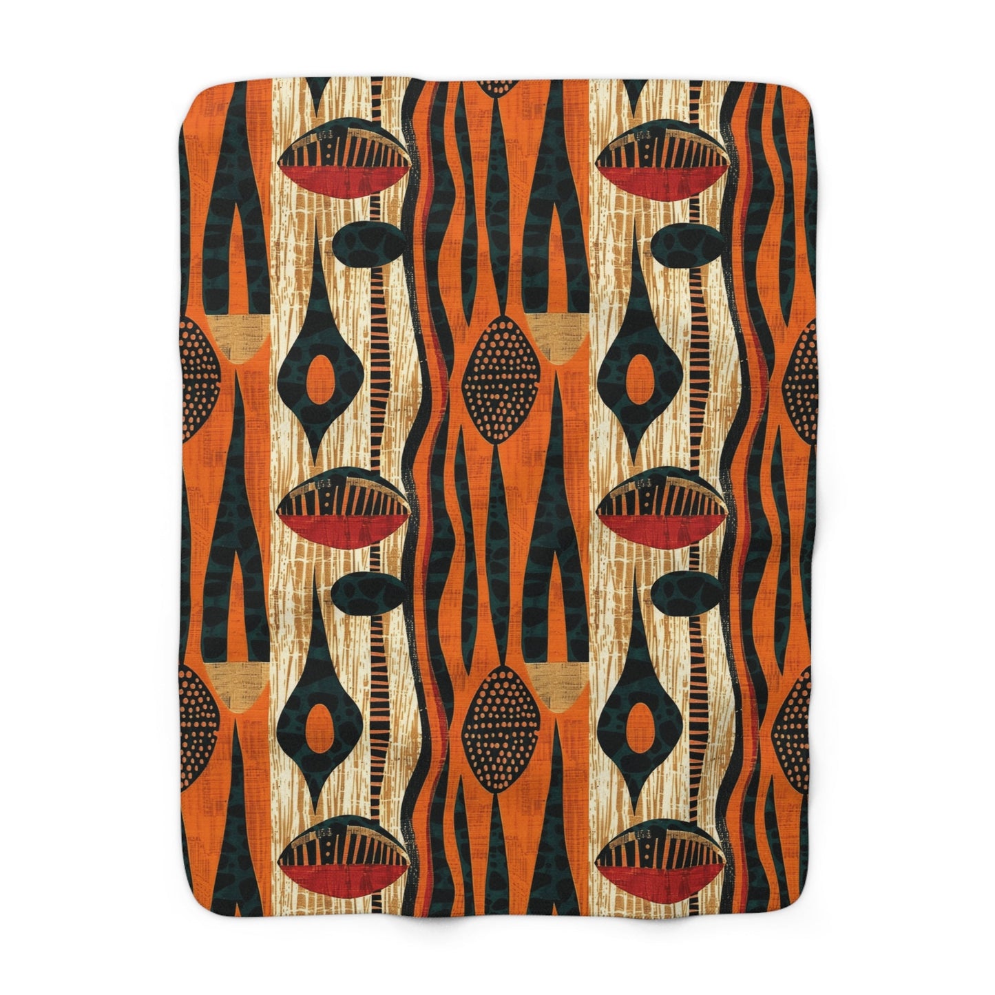 African Print Sherpa Blanket - SANKTUARI DECOR