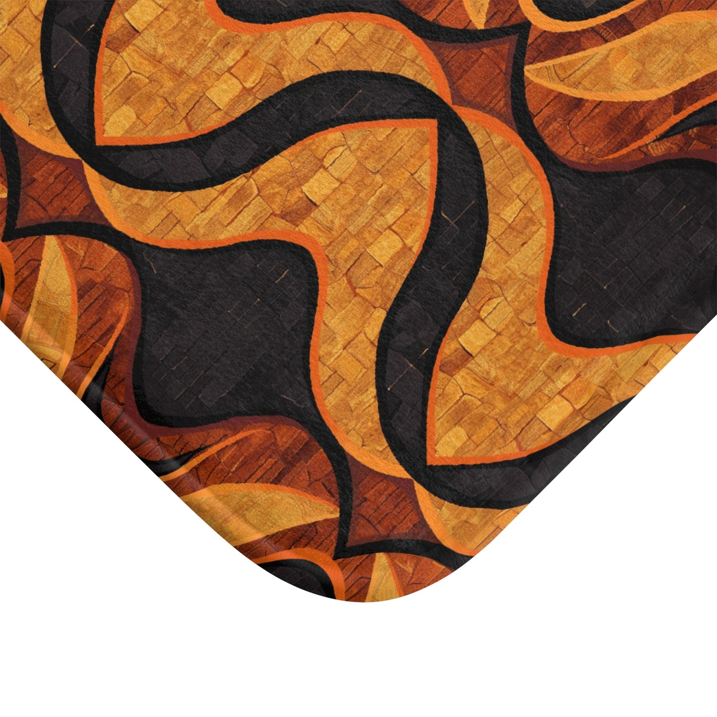 Black and Gold Mudcloth Bath Mat - SANKTUARI DECOR