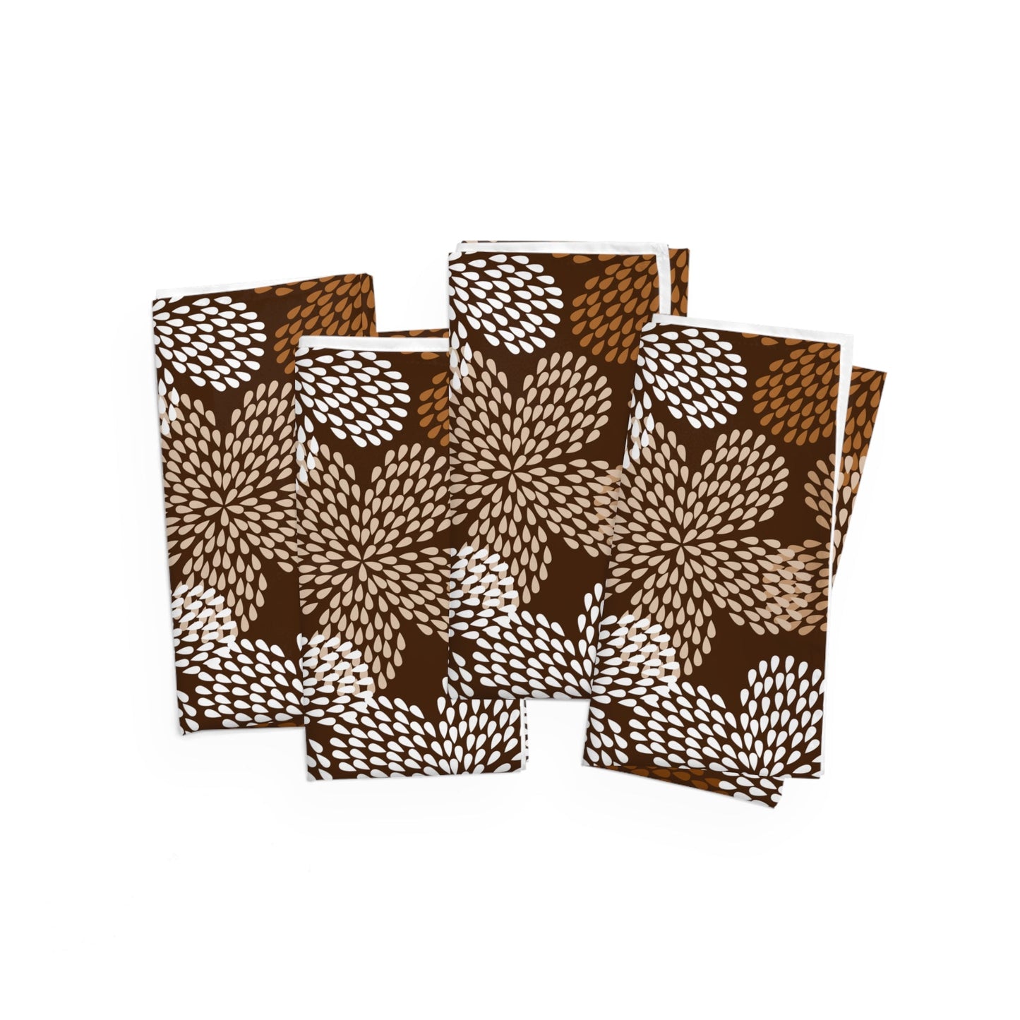Floral Dots Mudcloth Napkins Set of 4 - SANKTUARI DECOR