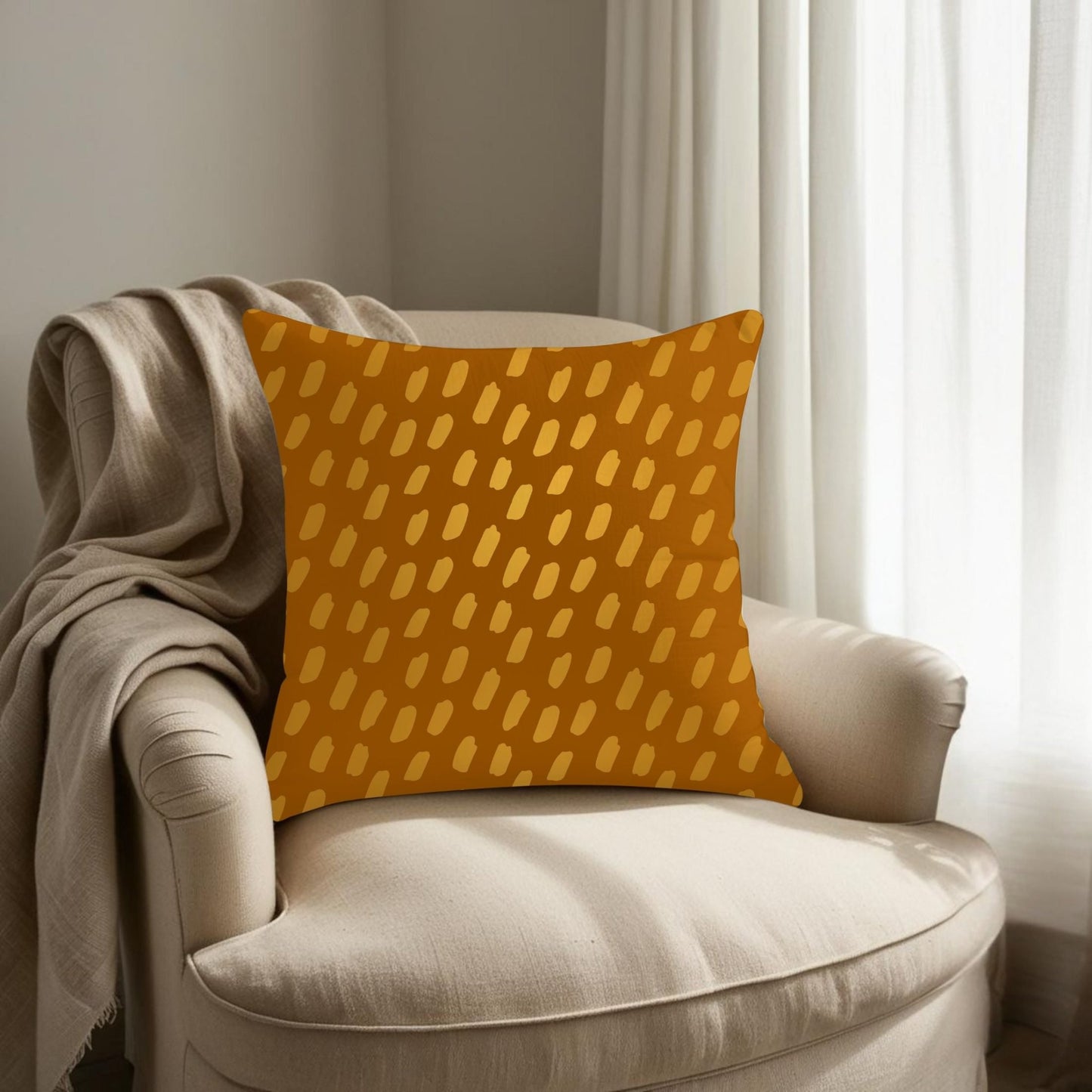 Golden Dots Throw Pillowcase - SANKTUARI DECOR