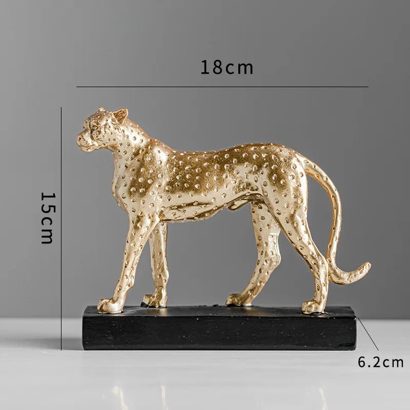 Golden Leopard Statue - SANKTUARI DECOR