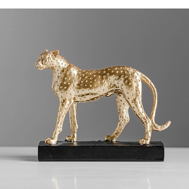 Golden Leopard Statue - SANKTUARI DECOR