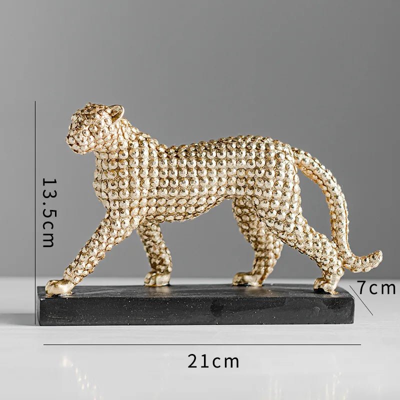 Golden Leopard Statue - SANKTUARI DECOR