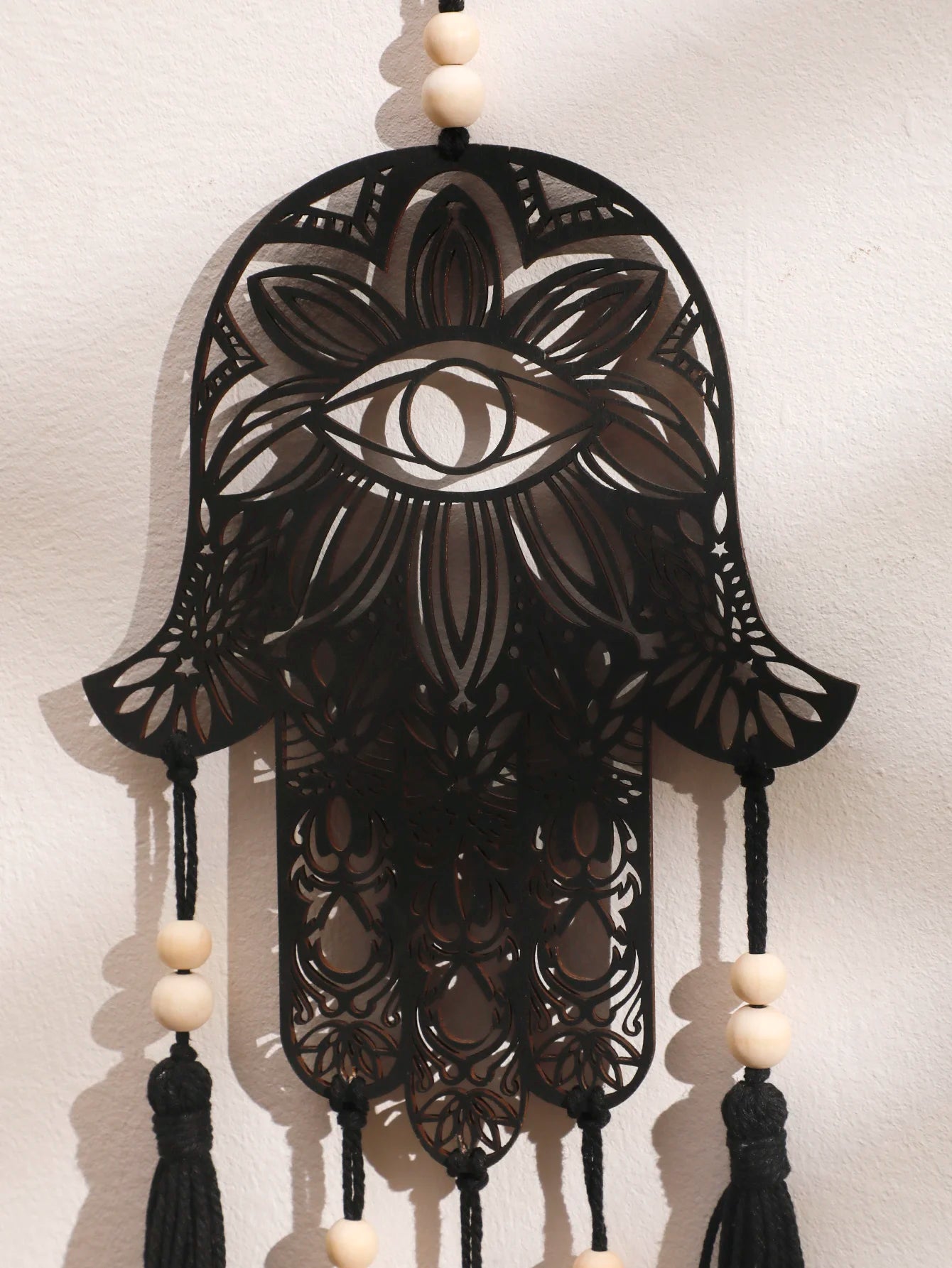 Hamsa Hand Evil Eye Macrame Tapestry - SANKTUARI DECOR
