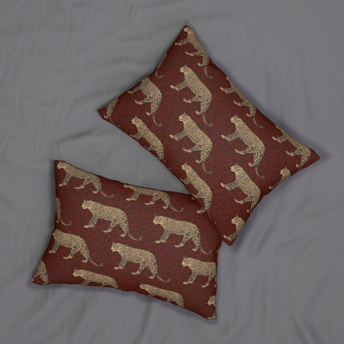 Leopard on Leopard Print Lumbar Pillow - SANKTUARI DECOR