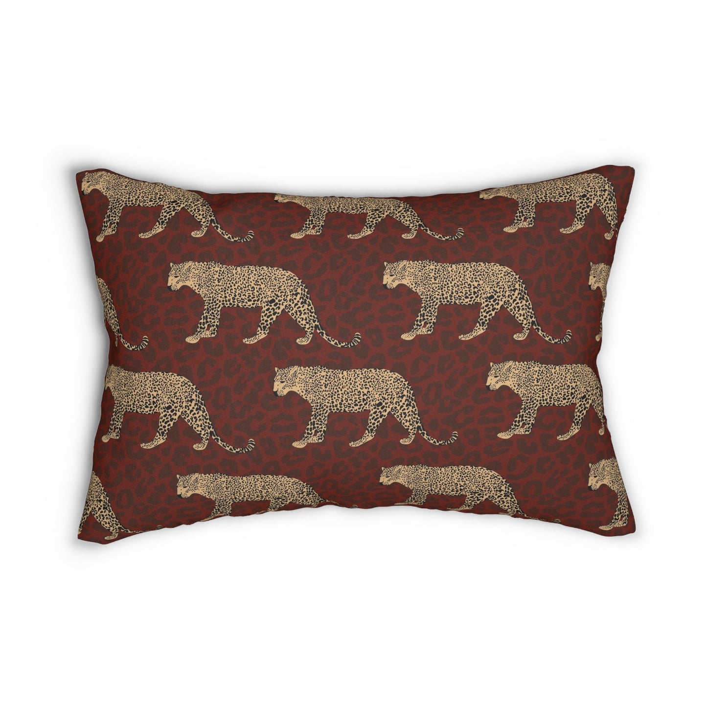 Leopard on Leopard Print Lumbar Pillow - SANKTUARI DECOR