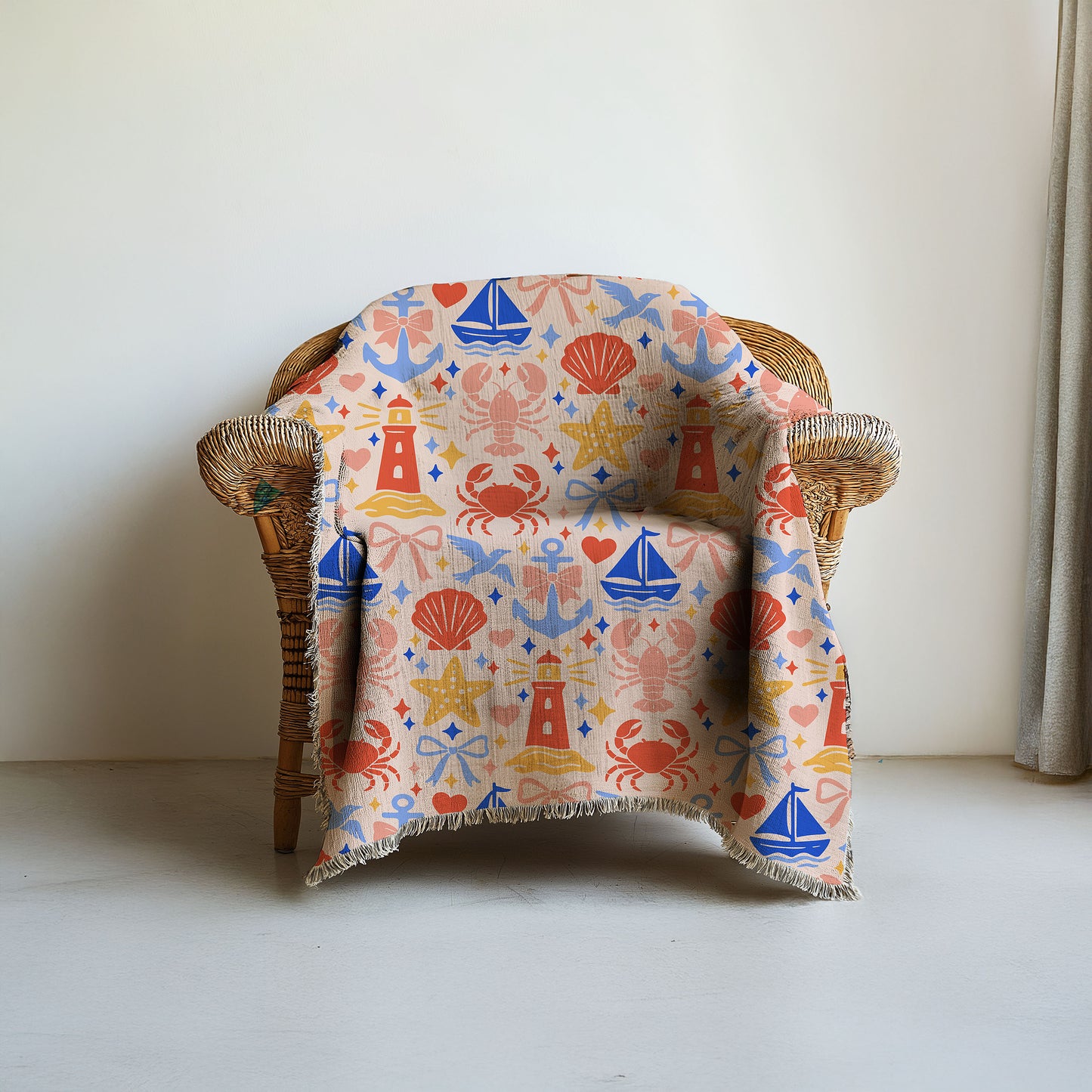 Coastal Crustaceans Woven Blanket
