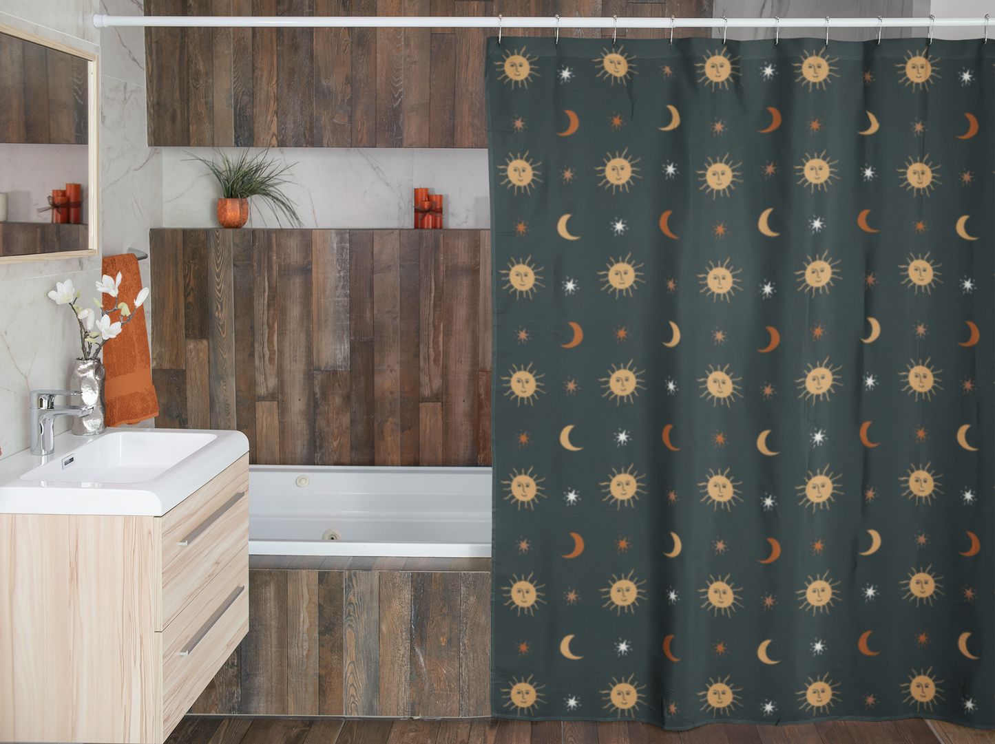 Celestial Shower Curtains