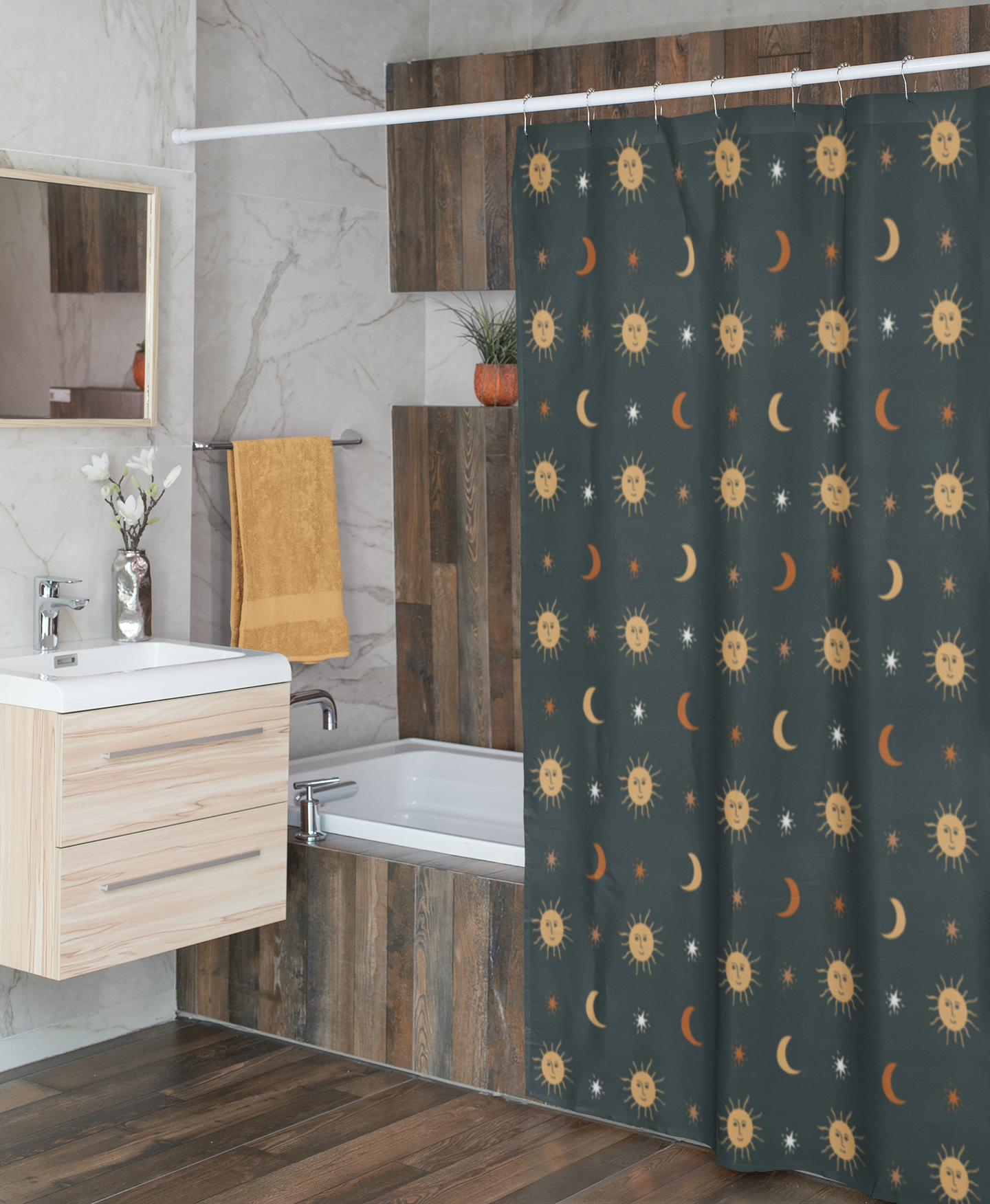 Celestial Shower Curtains