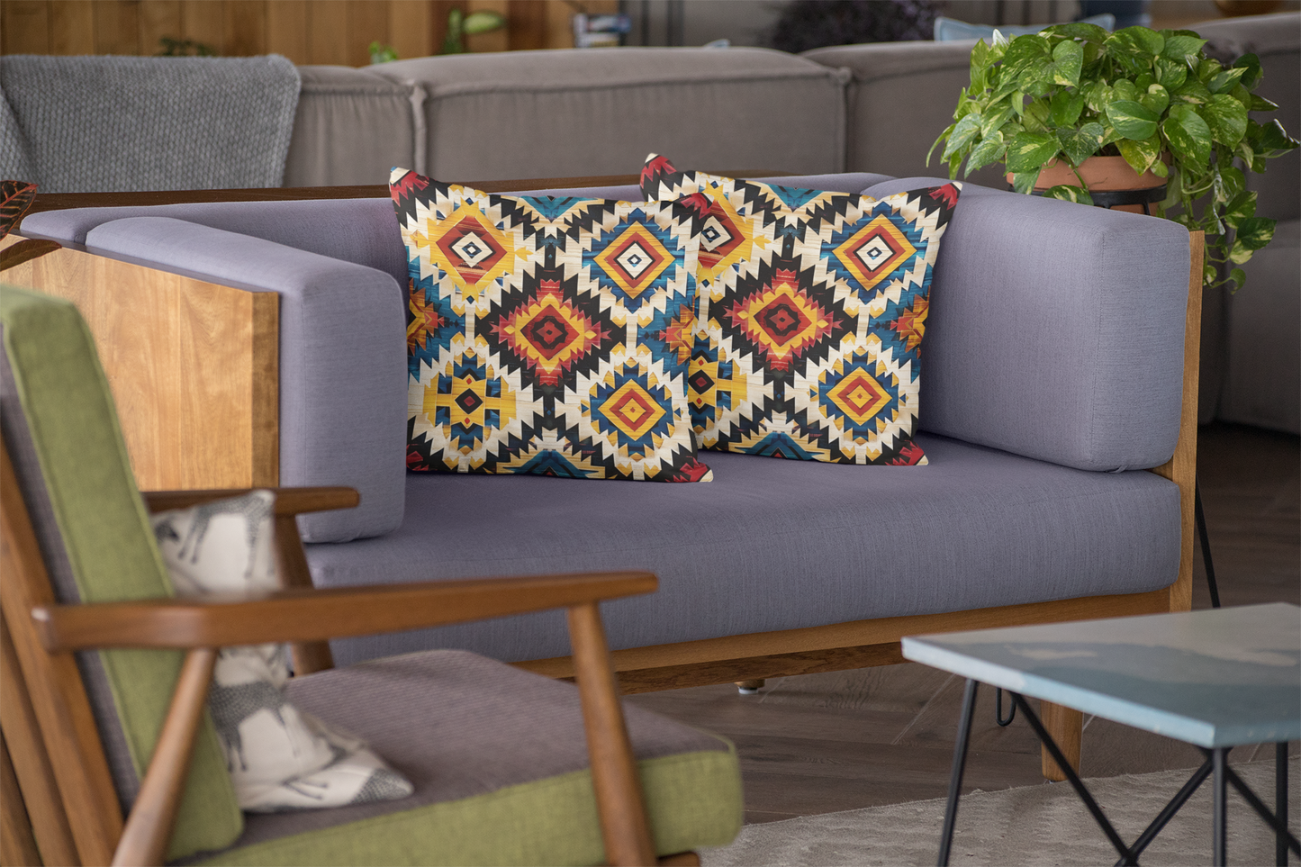 Abstract Berber Throw Pillow Cover