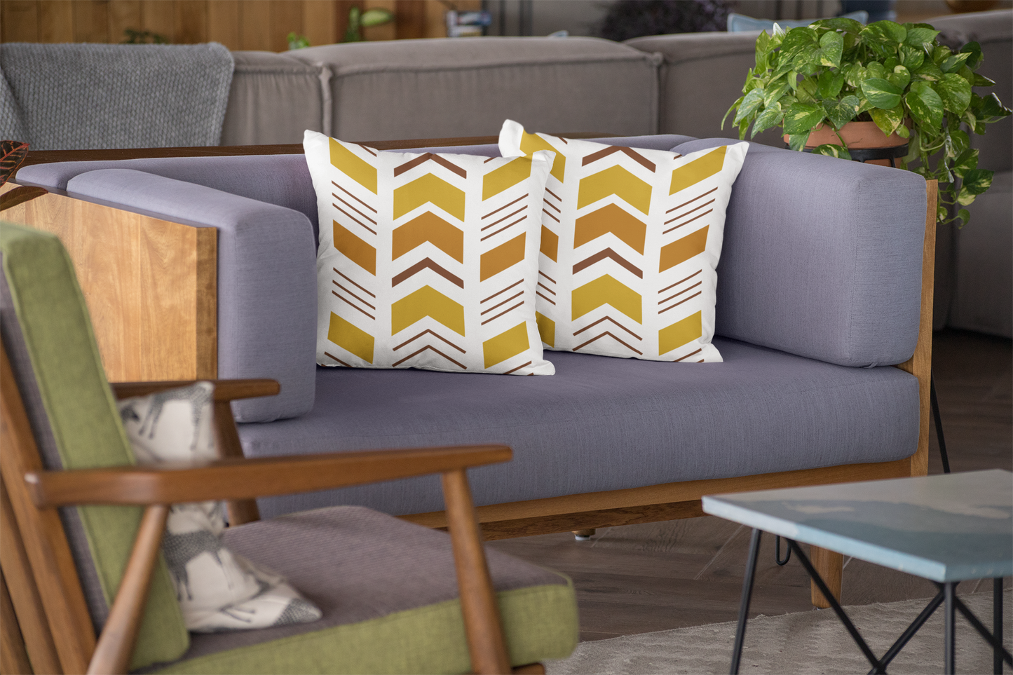 African Geometric Throw Pillow-White