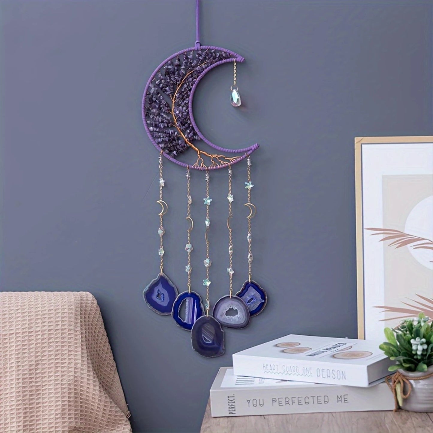 Moon Amethyst Stone Wall Decor - SANKTUARI DECOR