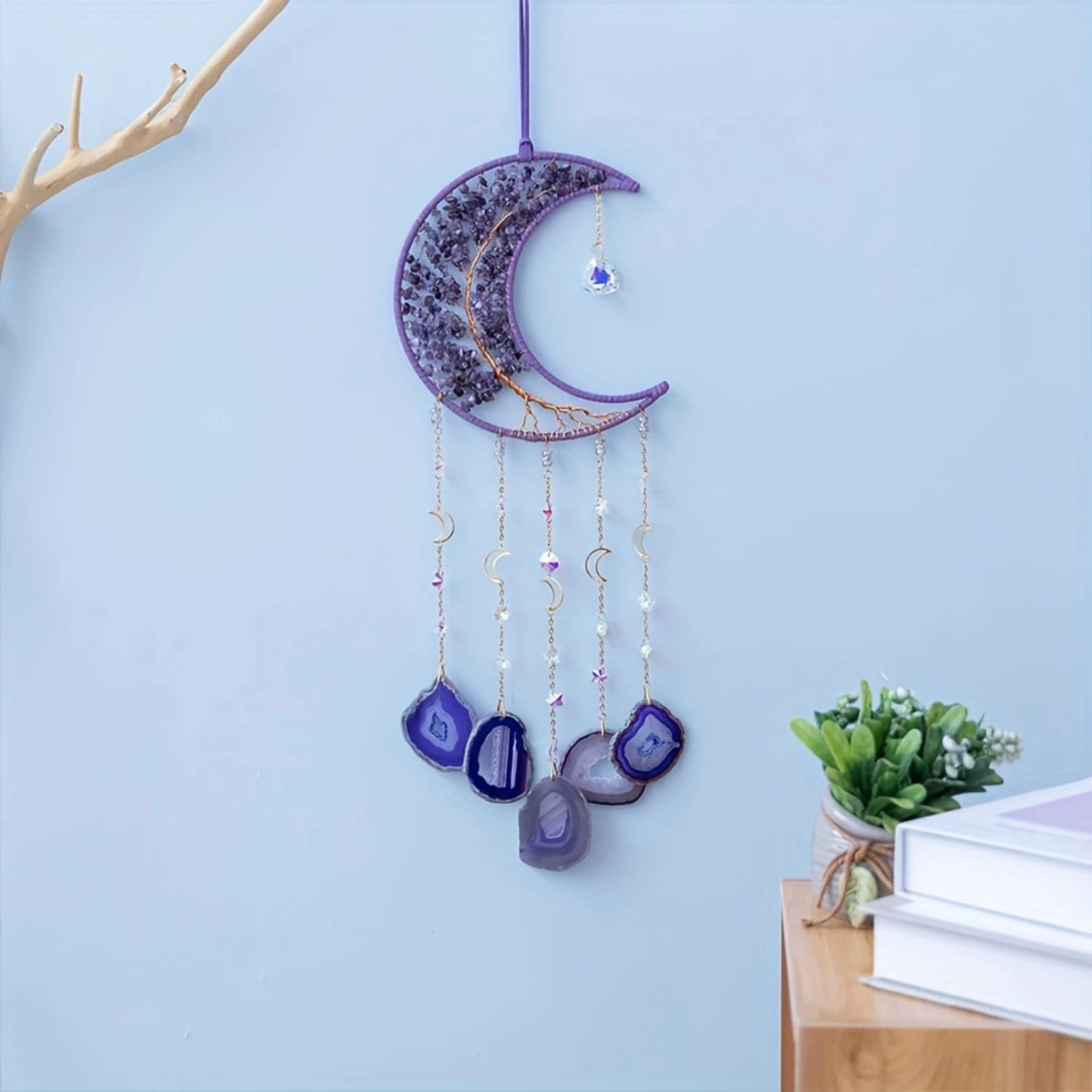 Moon Amethyst Stone Wall Decor - SANKTUARI DECOR