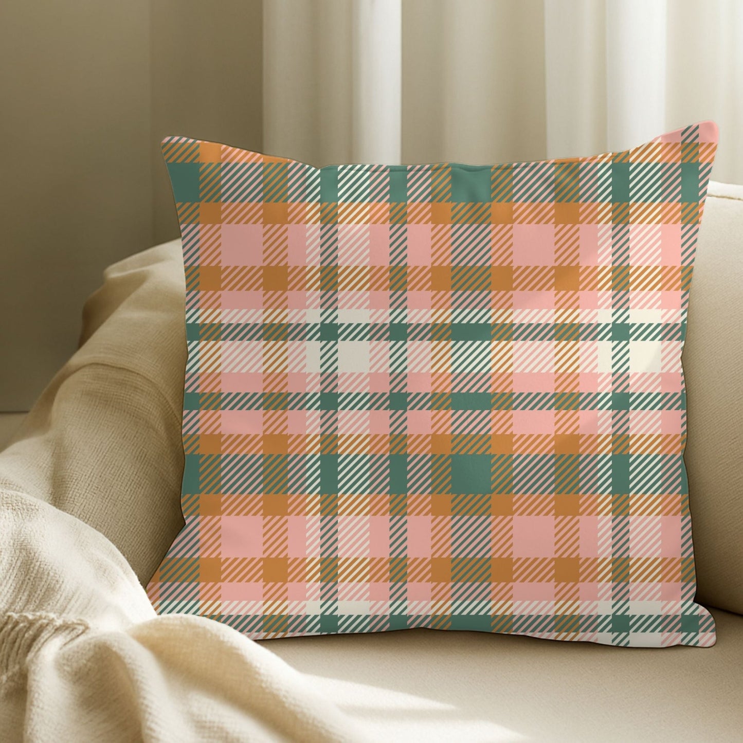 Pastel Plaid Pillow Cover - SANKTUARI DECOR