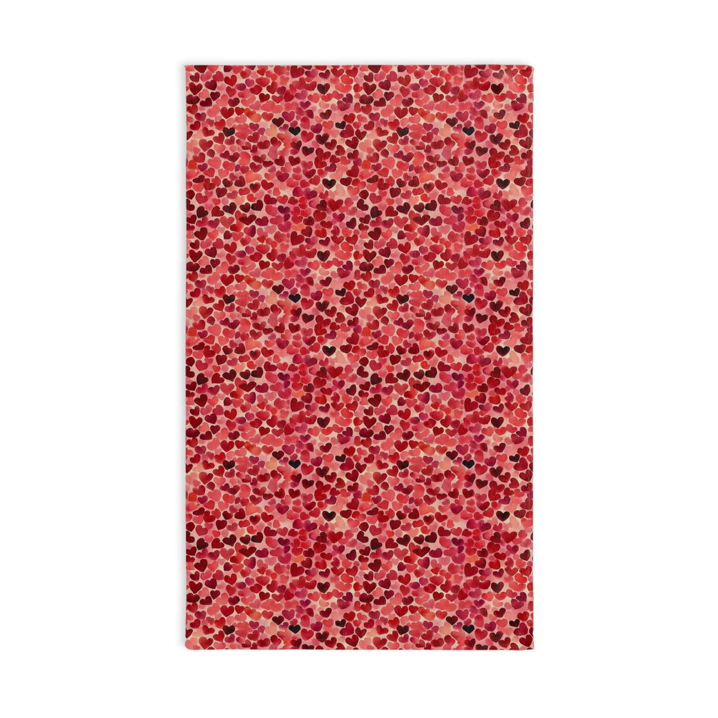 Red Hearts Hand Towel - SANKTUARI DECOR