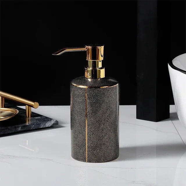 Shimmering Gold Bathroom Accessory Set - SANKTUARI DECOR