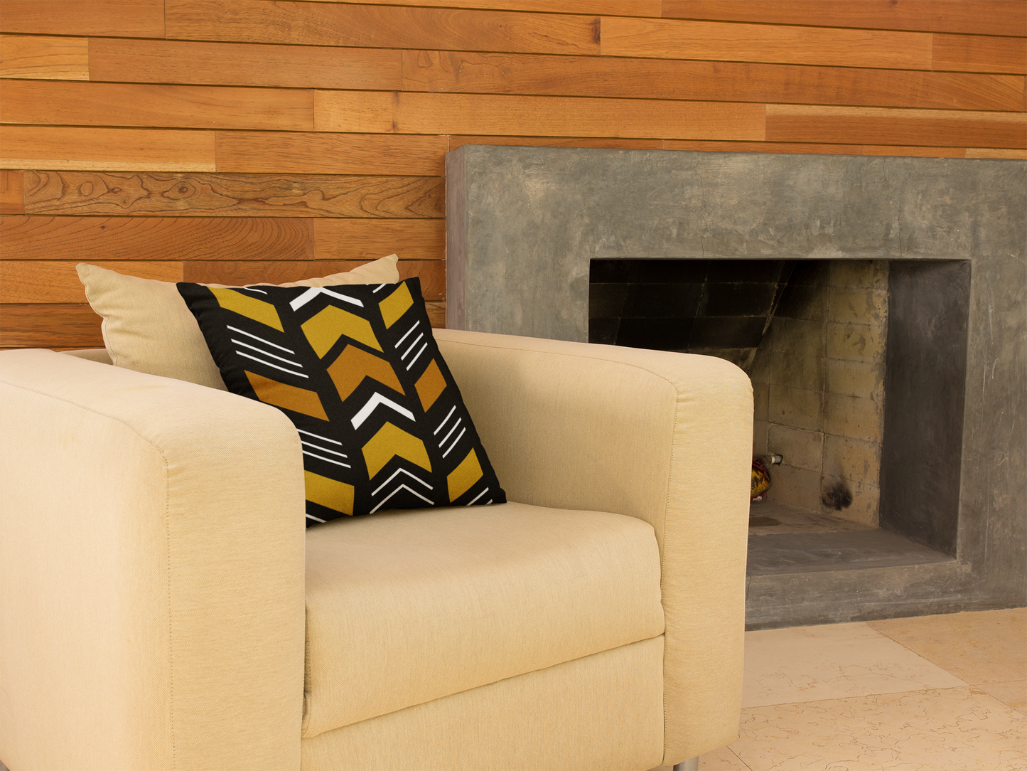 African Geometric Throw Pillow
