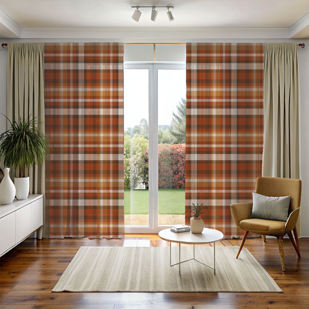 Tartan Window Curtains - SANKTUARI DECOR