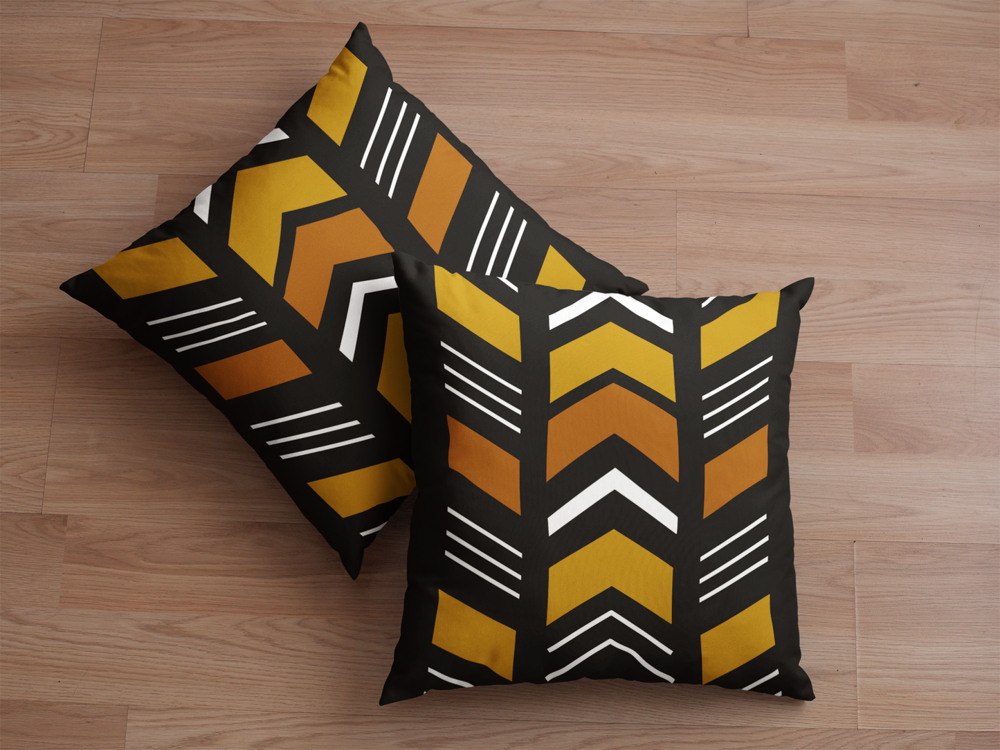 African Geometric Throw Pillow
