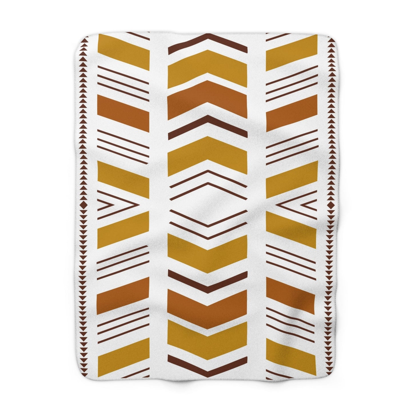 White Bogolan Sherpa Blanket - SANKTUARI DECOR