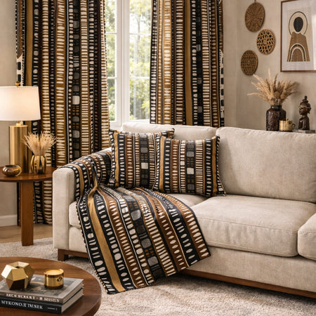 African Mudcloth Living Room Bundle