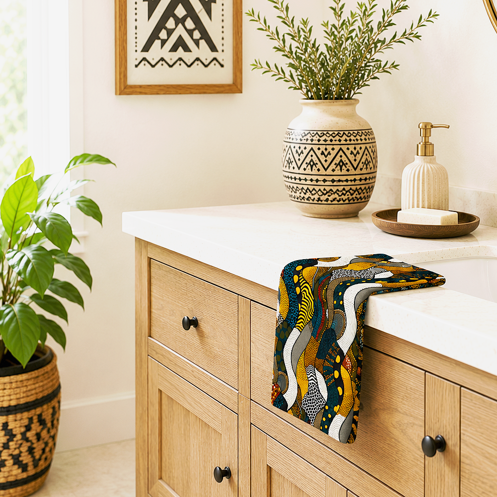 Snakeskin Polka Dot Hand Towel