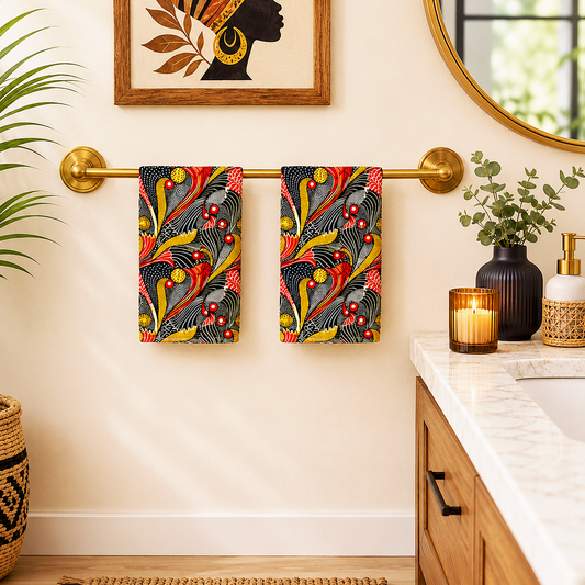 Toalla de mano con estampado de Ankara