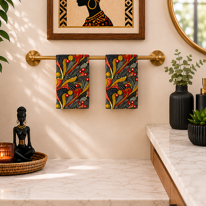 Toalla de mano con estampado de Ankara