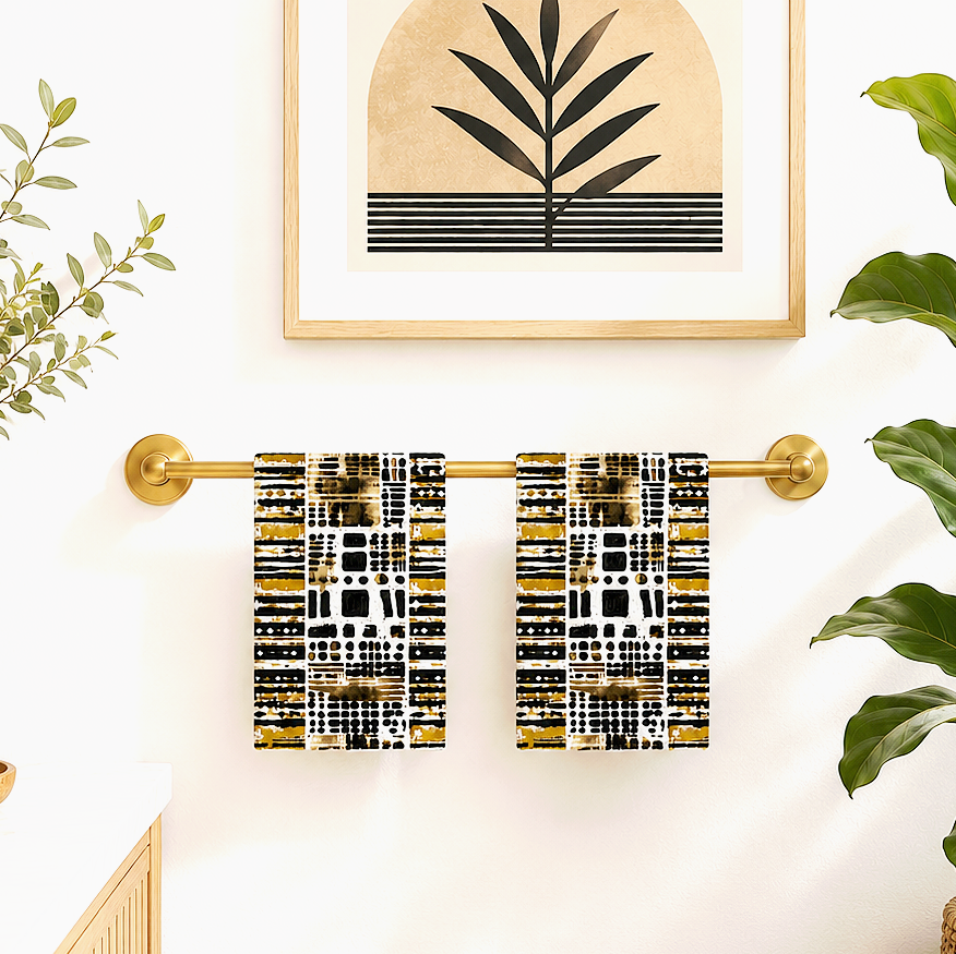 Toalla de manos con lunares MudCloth