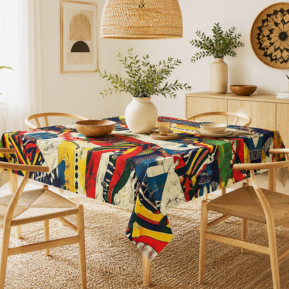 Colorful African Tribal Tablecloth