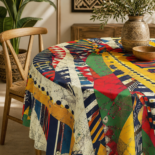 Colorful African Tribal Tablecloth