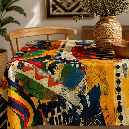 Colorful African Tribal Tablecloth