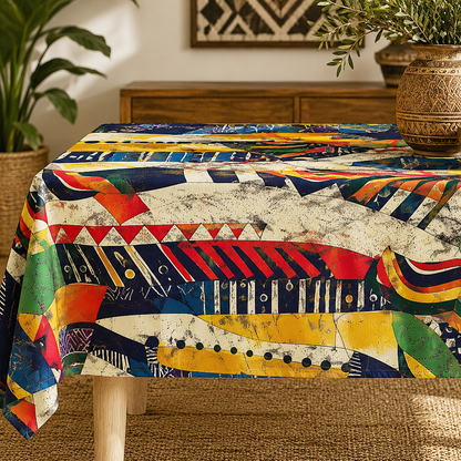 Colorful African Tribal Tablecloth