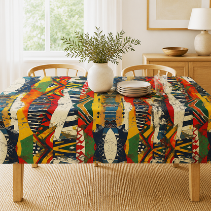 Colorful African Tribal Tablecloth