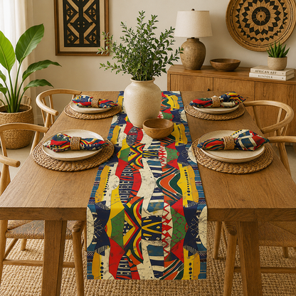 African Tribal Table Runner