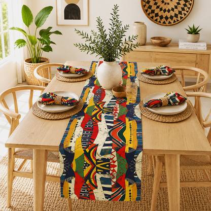 African Tribal Table Runner