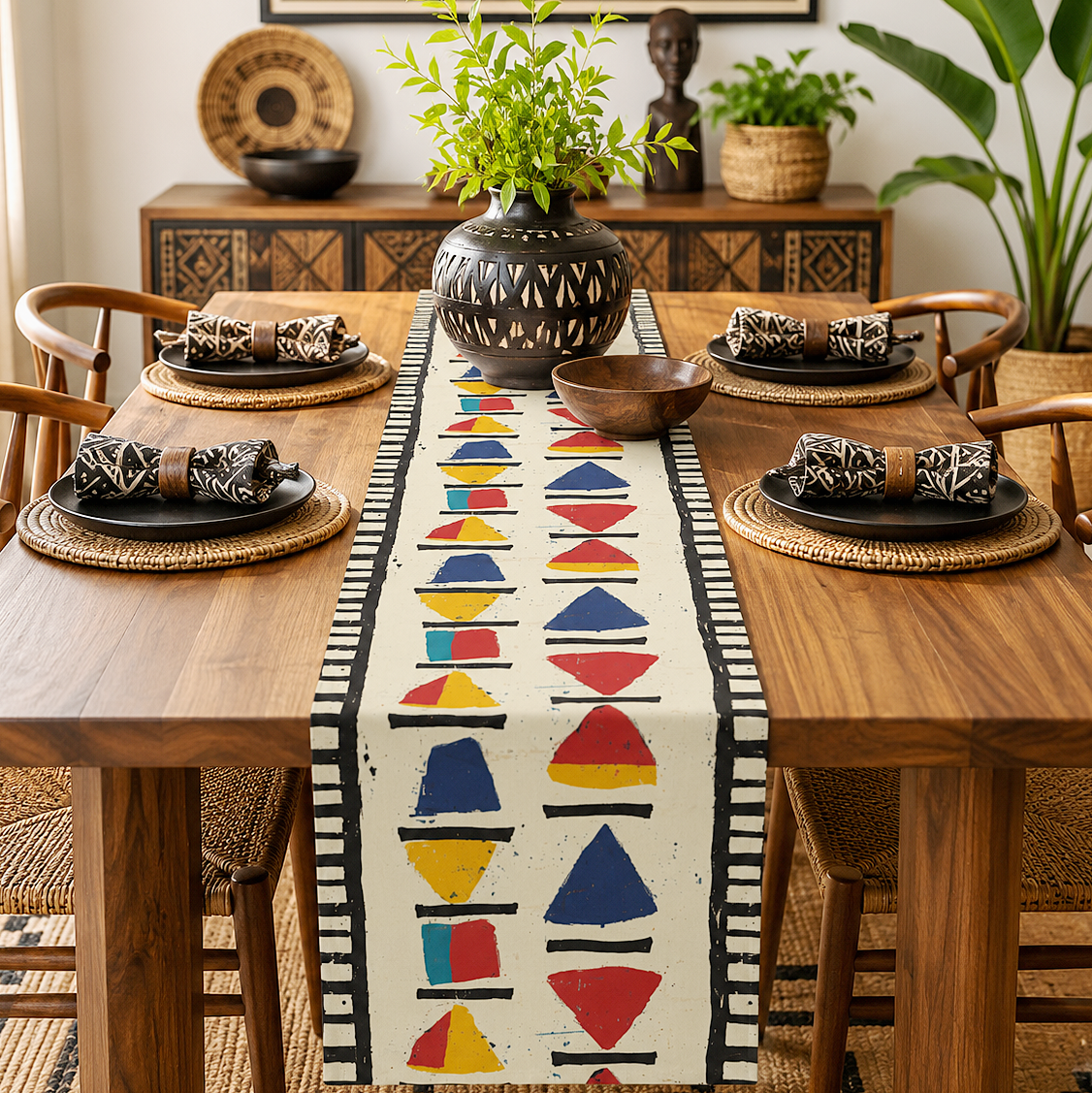 African Tribal Table Runner