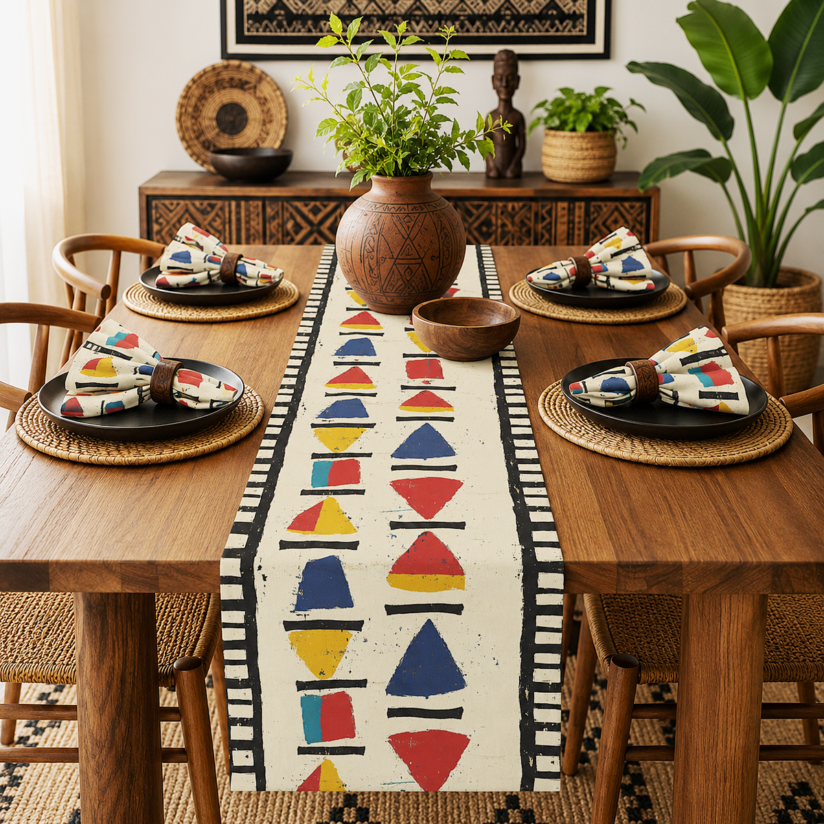 African Tribal Table Runner