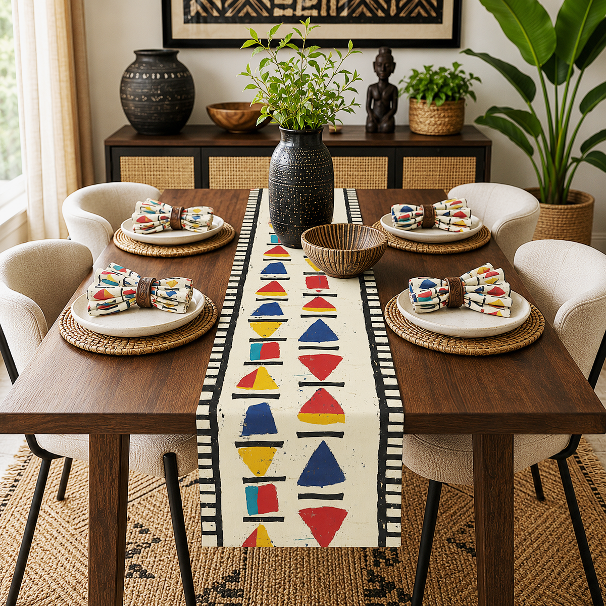 African Tribal Table Runner