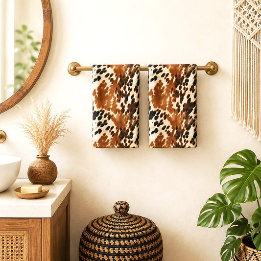 Cow Print Hand Towel
