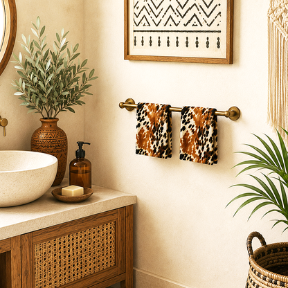 Cow Print Hand Towel