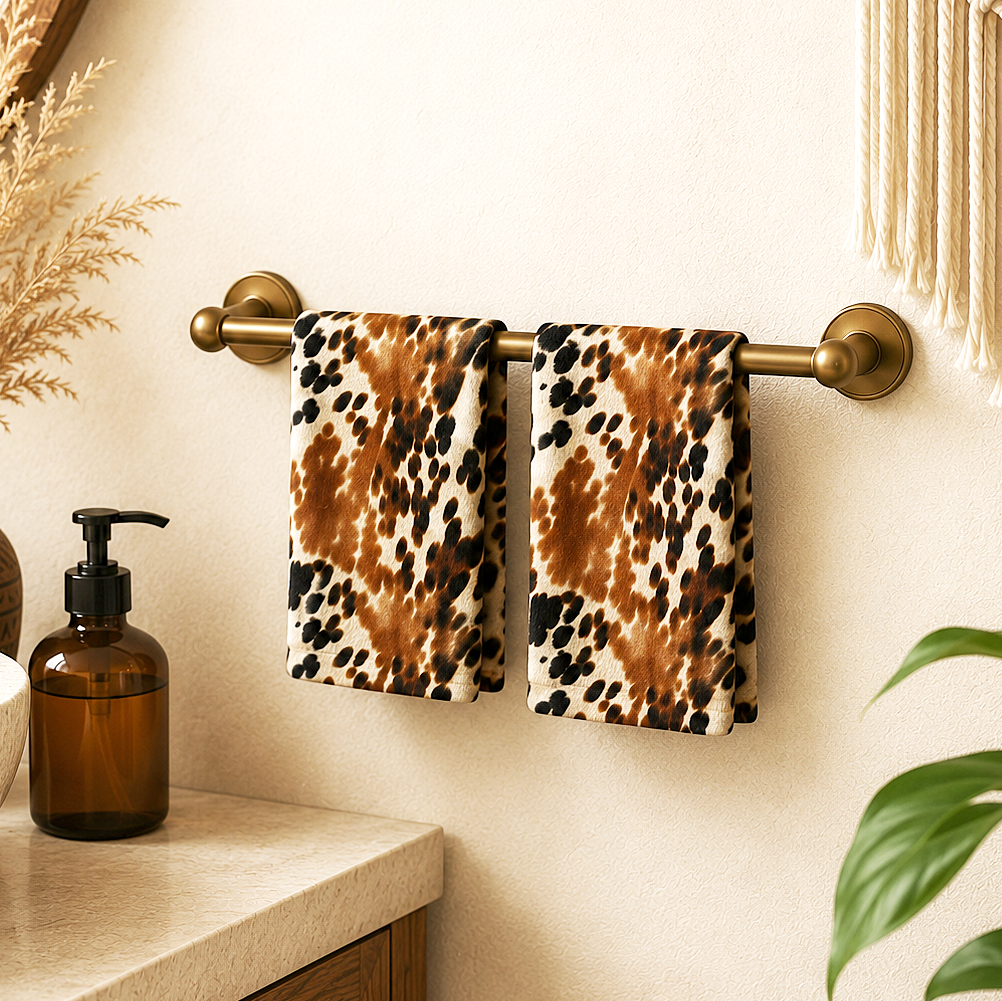 Cow Print Hand Towel