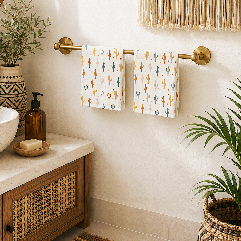 Boho Cactus Hand Towel